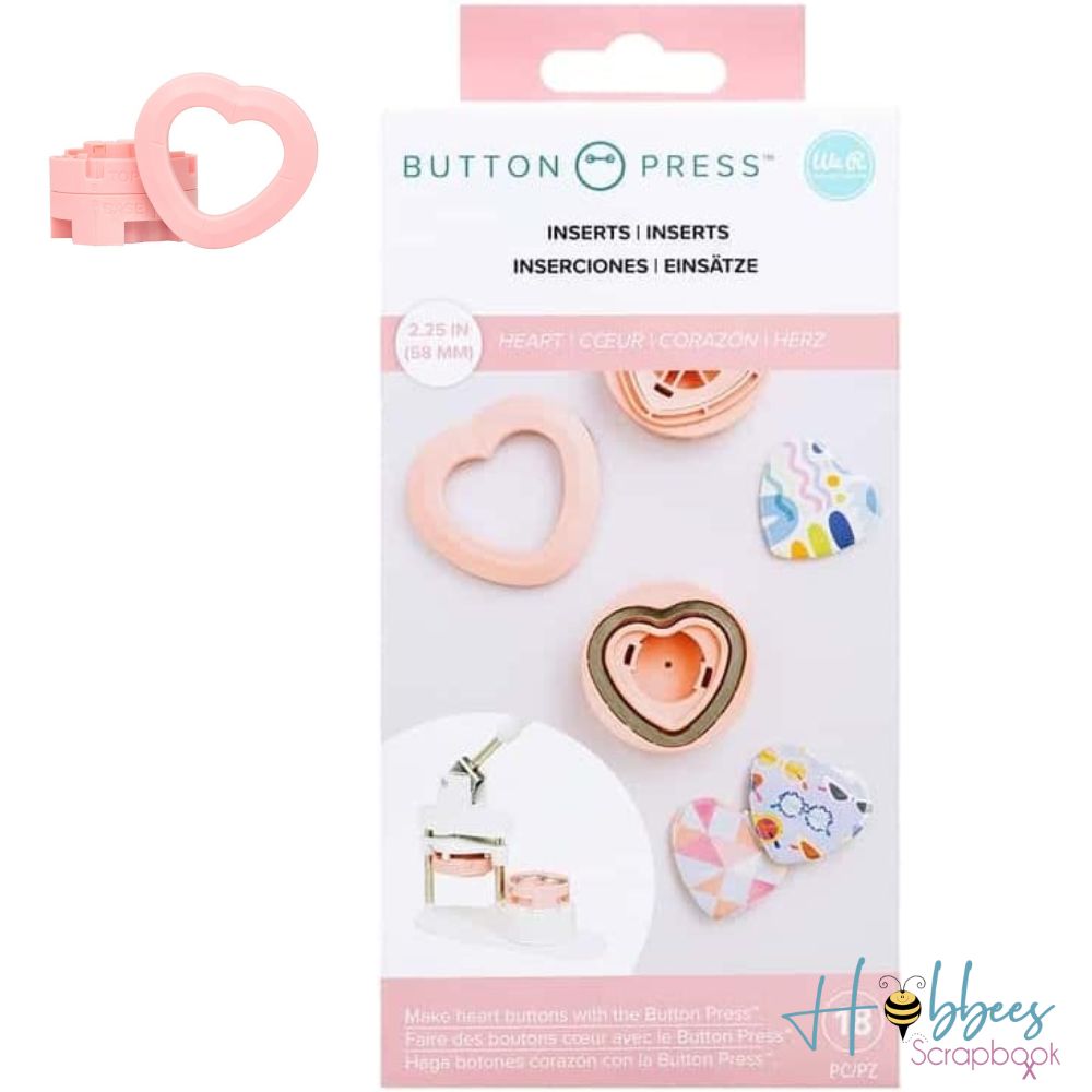 Button Press Inserts Heart / Inserto de Corazón Button Press