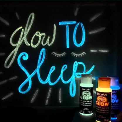 Glow In The Dark Paint Purple / Pintura Brilla en la Oscuridad Morado Acrìlicos DecoArt
