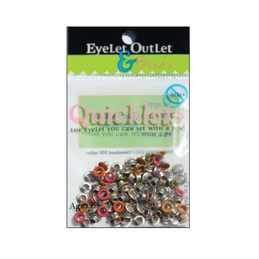 100 Fall Quicklets 2 Eyelets / Ojillos Colores de Otoño
