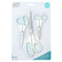Craft Scissors / 3 Tijeras para Manualidades Blanco con Azúl Tijeras / Cutters We R Memory Keepers