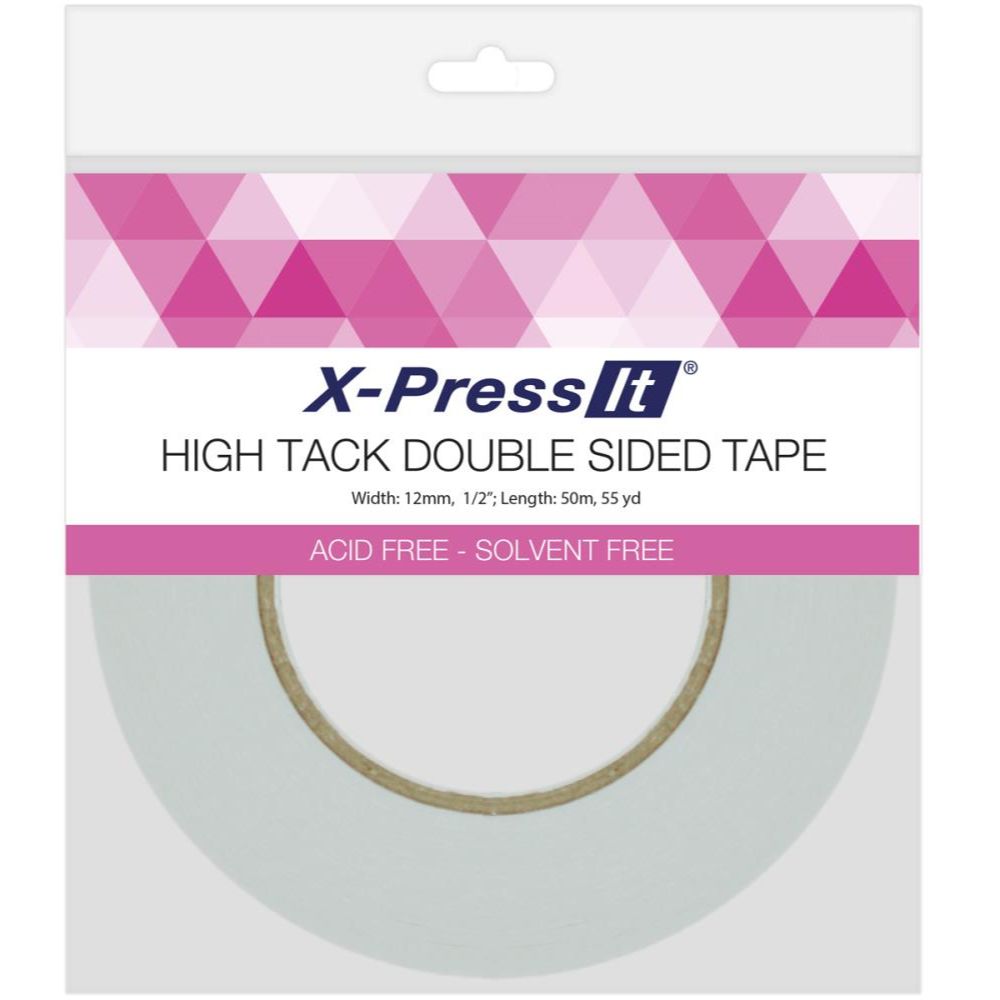Cinta adhesiva de doble cara para manualidades. Paquete de 5 cintas  permanentes de doble cara. El rodillo de cinta mide 0.3 x 866 pulgadas