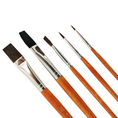 Sable Camel Value Pack Brush Set / Juego de Brochas Cerdas de Camello Marta 5 pc Pinceles y Brochas Royal Langnickel