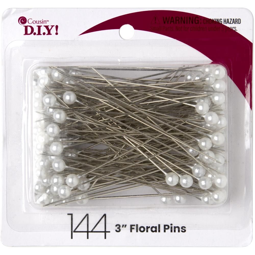 Floral Pins  3"/ Alfileres con Cabeza de Perla 2.5 cm