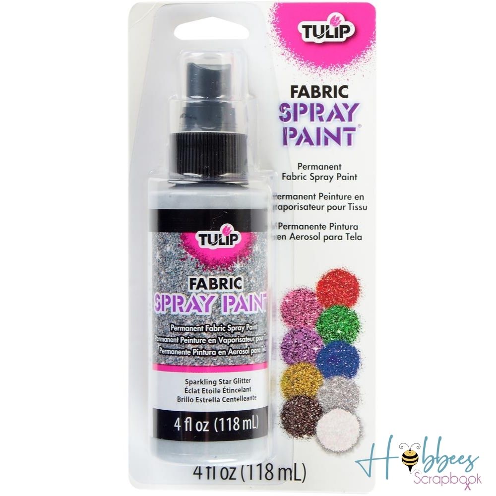 Tulip Fabric Spray Paint Sparkling Star Glitter / Spray para Tela con Purpurina Brillante