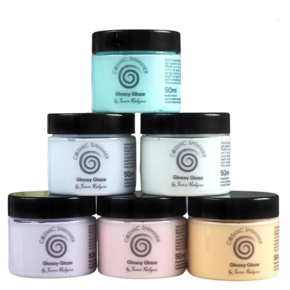 Cosmic Shimmer Glossy Glaze Blush Pink / Gel de Textura Rosa Medios Mixtos y Pastas Texturizadoras Creative Expressions