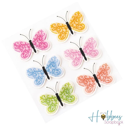 Paige Evans Garden Shoppe Dimensional Sticker / Estampas De Mariposas Dimensionales Estampas American Crafts