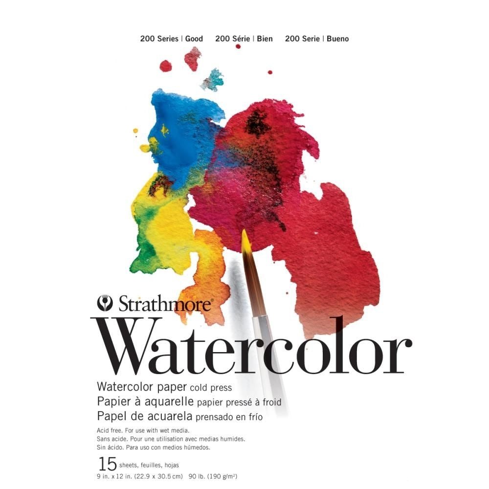 Strathmore Student Watercolor Paper Pad 9 x 12" / Papel para Acuarela Papel para Arte Strathmore