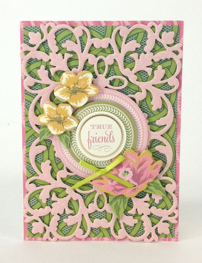 Flourish Emblem Cut and Embossing / Suaje de Corte y Realce Floreado Descontinuado Cuttlebug