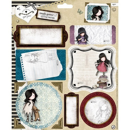 Gorjuss Die-Cut Little Notes 11/Pkg /  Notas Gorjuss Descontinuado Santoro