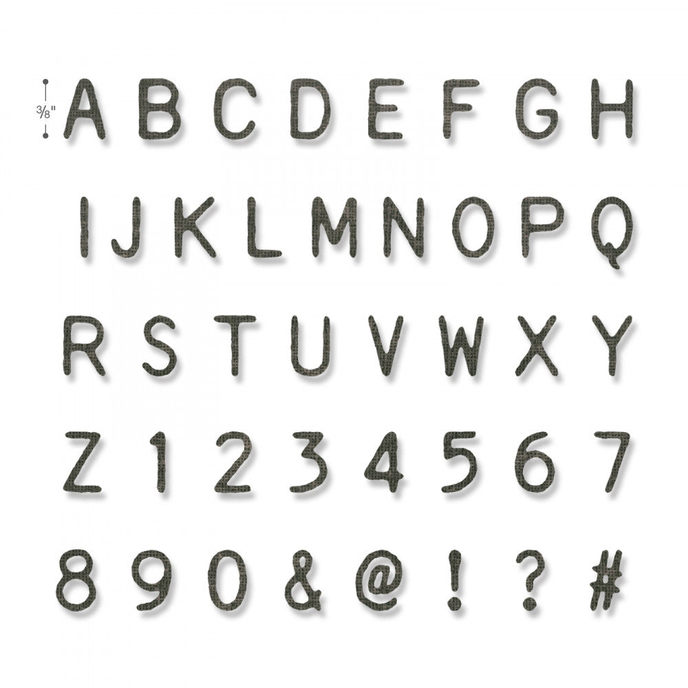 Thinlits Alphanumeric Label Die / Suajes de Letras y Números Descontinuado Sizzix
