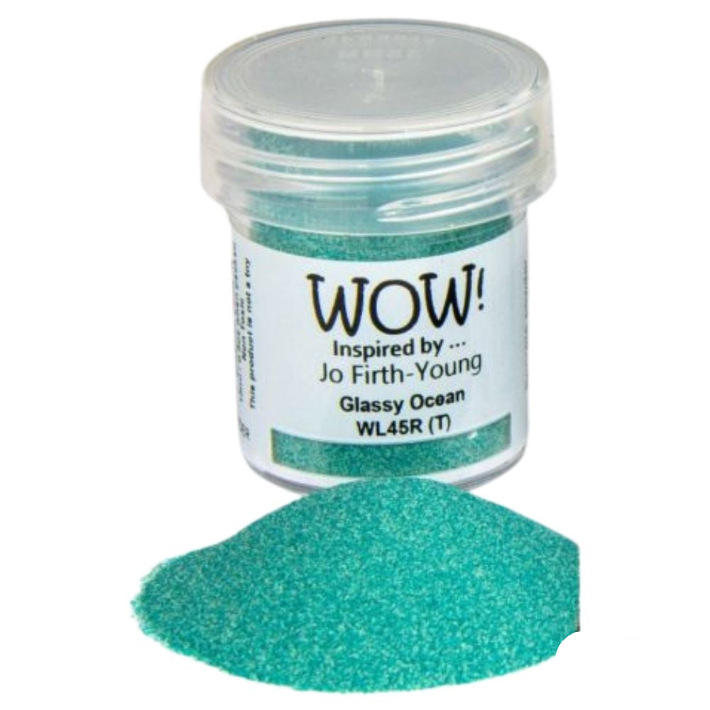 Glassy Ocean Embossing Powder / Polvo de Embossing Azul Agua Translúcido Polvos de Embossing Wow!
