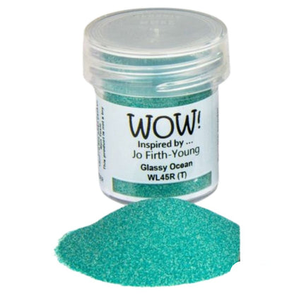 Glassy Ocean Embossing Powder / Polvo de Embossing Azul Agua Translúcido Polvos de Embossing Wow!