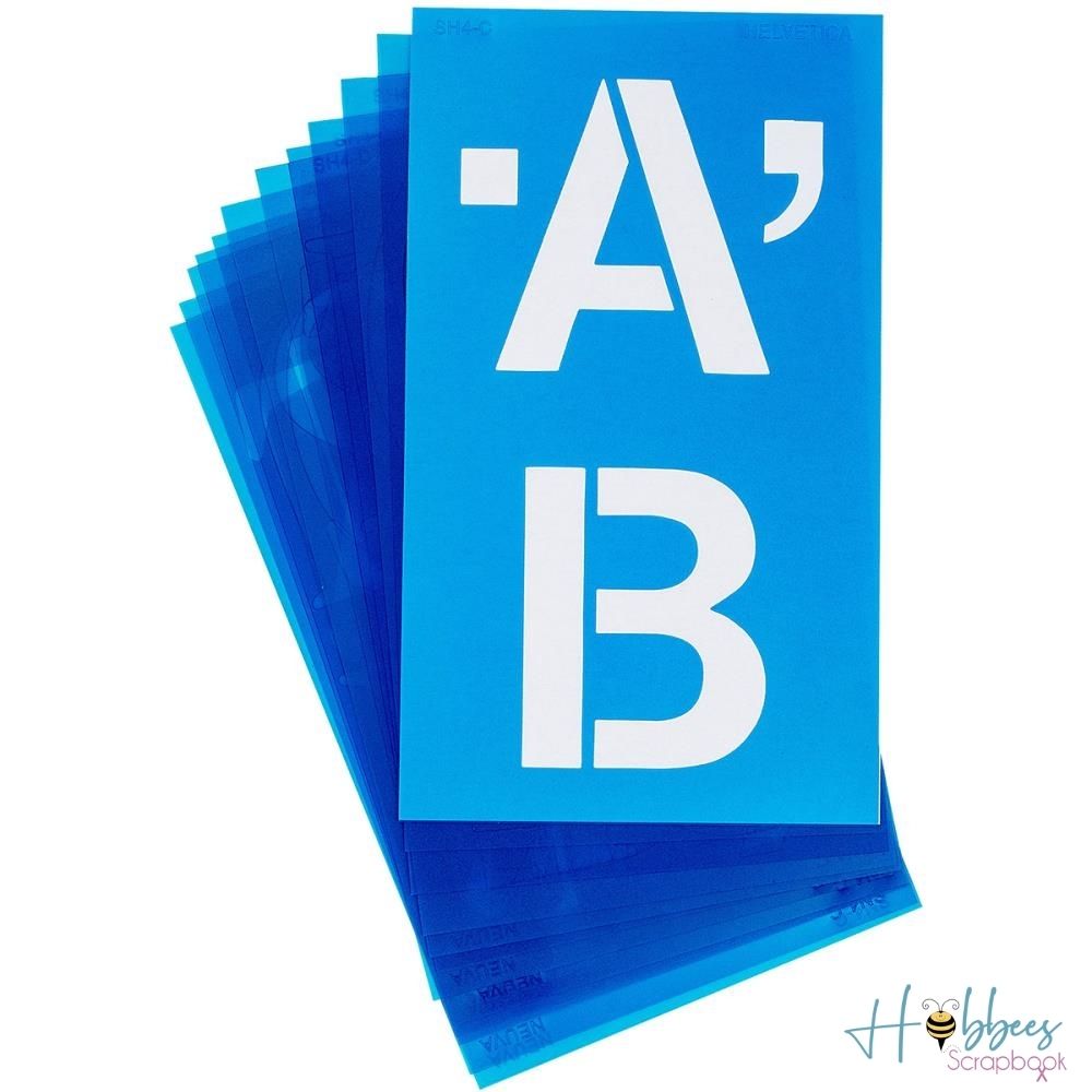 Alphabet Stencils 4" Helvetica / Plantilla de Alfabeto Helvetica