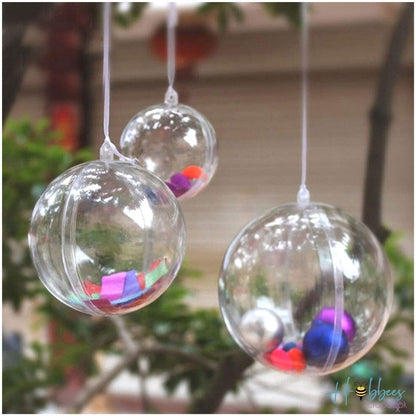 Hanging Ball Ornament 10cm Clear / Esferas de Plástico Transparentes Descontinuado Cousin