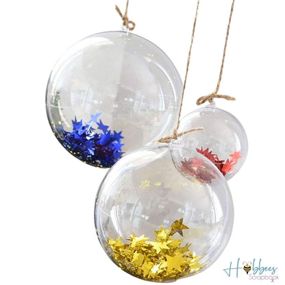 Hanging Ball Ornament 10cm Clear / Esferas de Plástico Transparentes Descontinuado Cousin