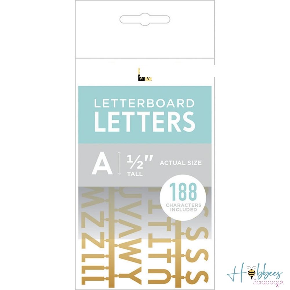 DC Letterboard 1/2" Letters Gold / Letras Doradas Para Tablero