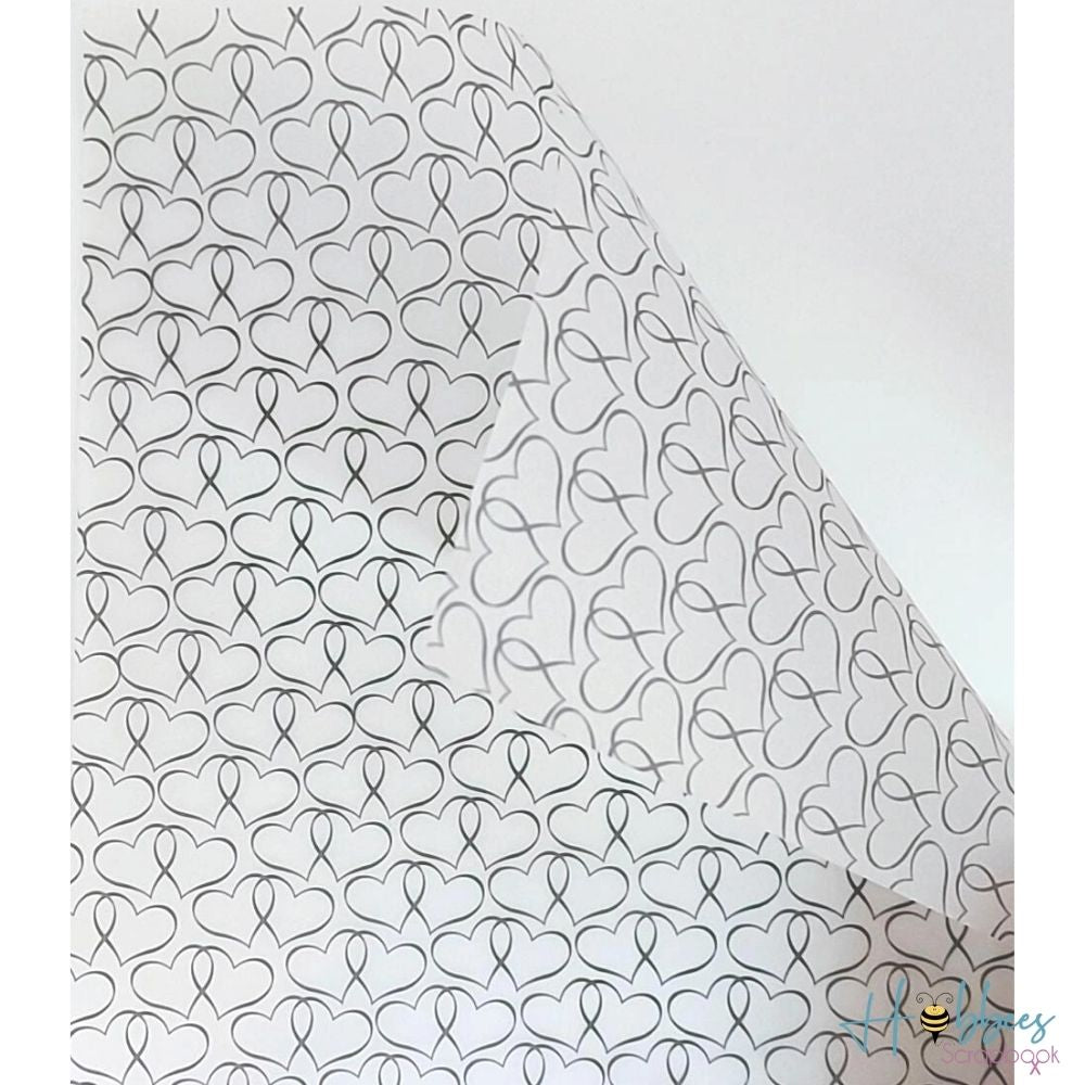 Vellum Black Hearts / 25 Hojas de Papel Albanene Decorado Descontinuado American Crafts
