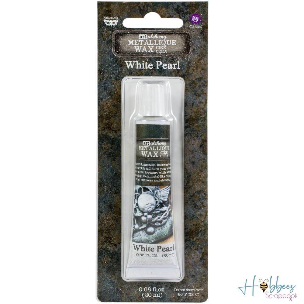 Finnabair Art Alchemy Metallique Wax White Pearl / Pintura en Cera Metálica Perla Blanca