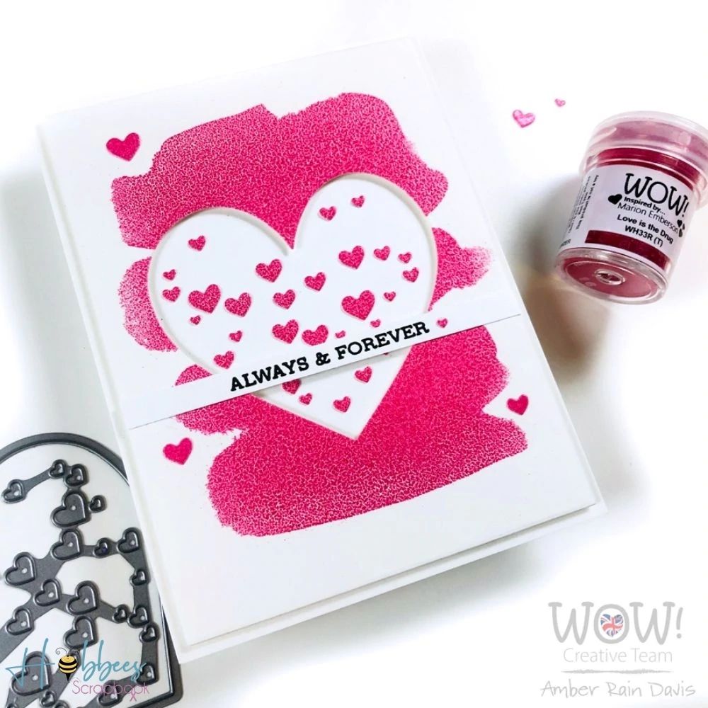 Love Is The Drug Embossing Powder / Polvo de Embossing Rosa Fuerte Translúcido Descontinuado Wow!