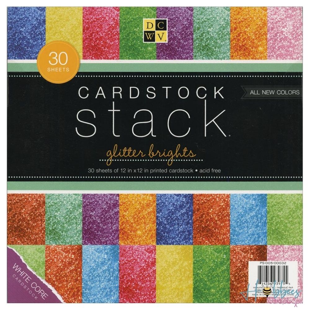 Cardstock Glitter Brights 12" / Block de Cartulina con Glitter
