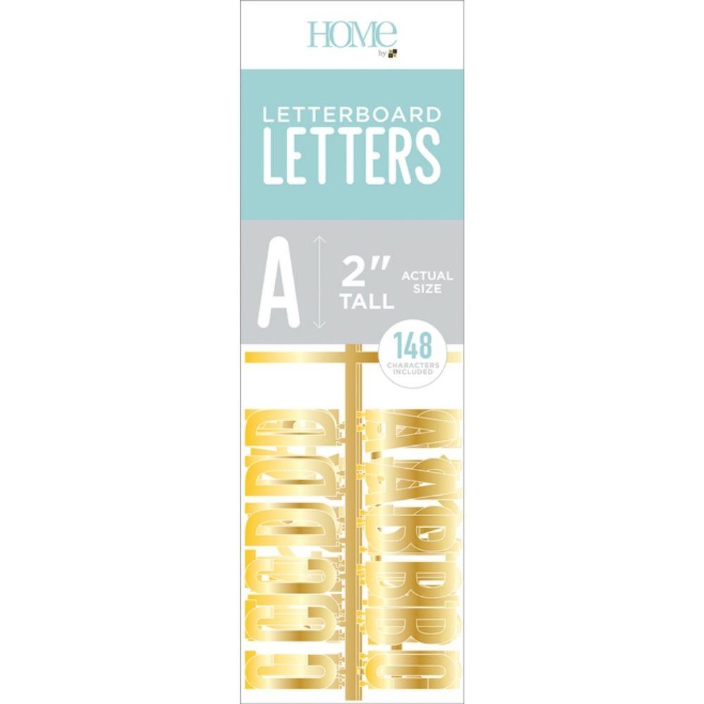 Gold 2" Letters / Letras Color Oro Para Tablero Accesorios DCWV