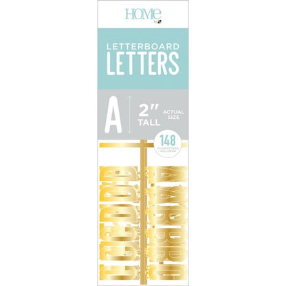 Gold 2" Letters / Letras Color Oro Para Tablero Accesorios DCWV