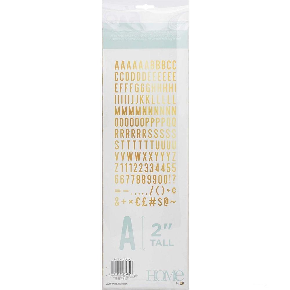 Gold 2" Letters / Letras Color Oro Para Tablero Accesorios DCWV