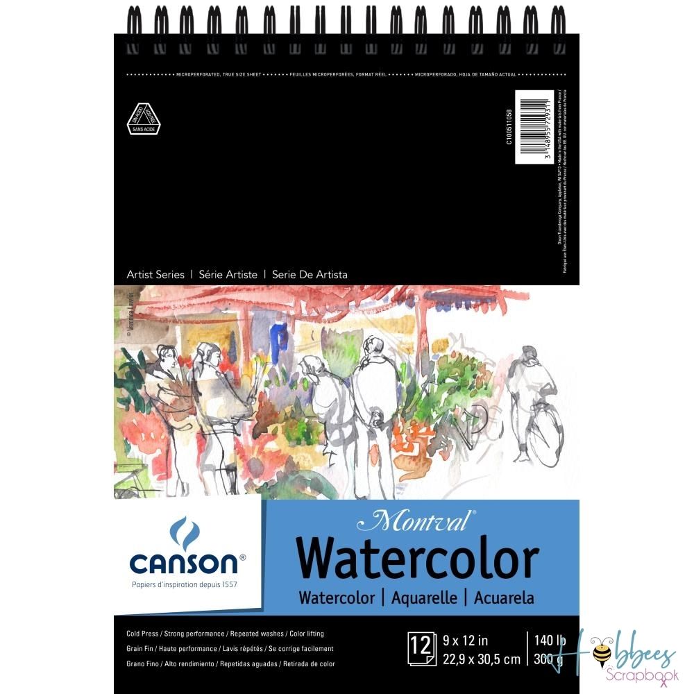 Canson Montval Spiral Watercolor Pad 9x12 / Bloc Para Acuarela