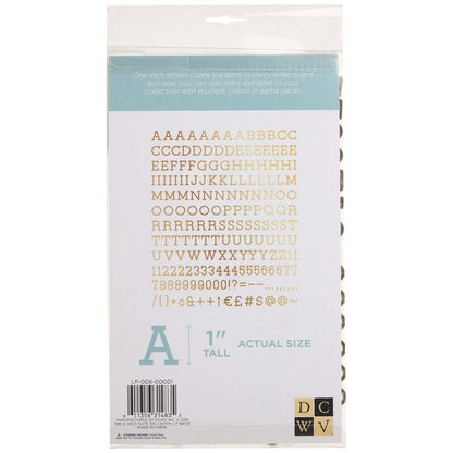Gold 1" Letters / Letras Oro Para Tablero Descontinuado DCWV