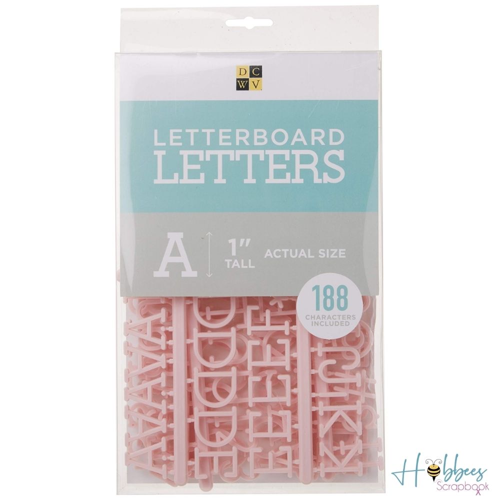 Pink 1" Letters / Letras Rosa Para Tablero