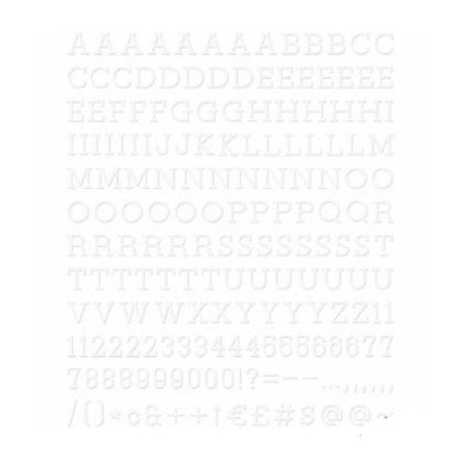 White 1&quot; Letters / Letras Blancas Para Tablero Accesorios DCWV