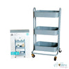 A La Cart Storage Cart Steel Blue / Carrito Organizador Azul Acero