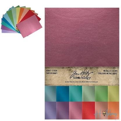 Tim Holtz Idea-ology Kraft Stock Metallic Jewels Colors Th94228 - Simon