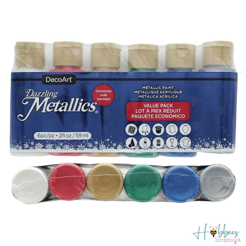 Christmas Dazzling Metalic / Pinturas Acrílicas Metálicas Descontinuado DecoArt