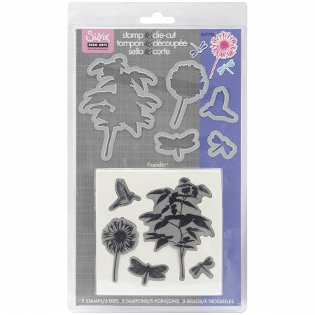 Fern Dies &amp; Stamps / Set de Suajes y Sellos Cling de Follaje Descontinuado Sizzix