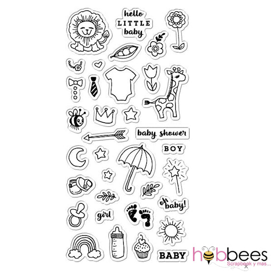 Little Moments Clear Stamps / Sellos Acrílicos Pequeños Momentos Descontinuado Fiskars