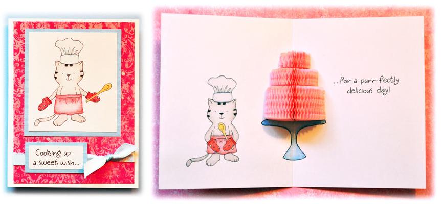 Baking Kitty Stamps / Sellos de Polímero Gato Cocinando Descontinuado Honey Pop