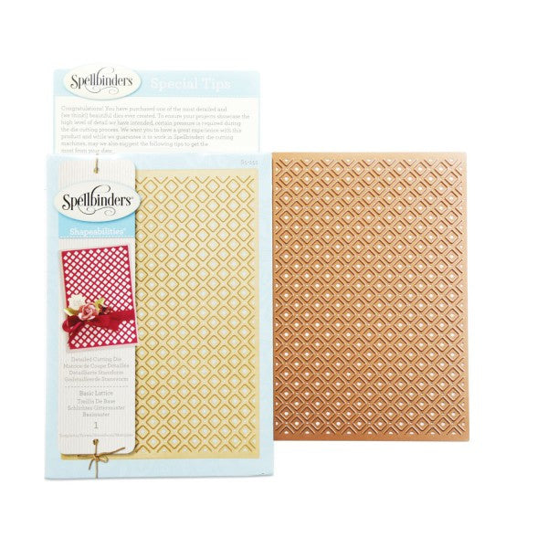 Basic Lattice / Suaje de Corte de Fondo de Cuadros Descontinuado Spellbinders