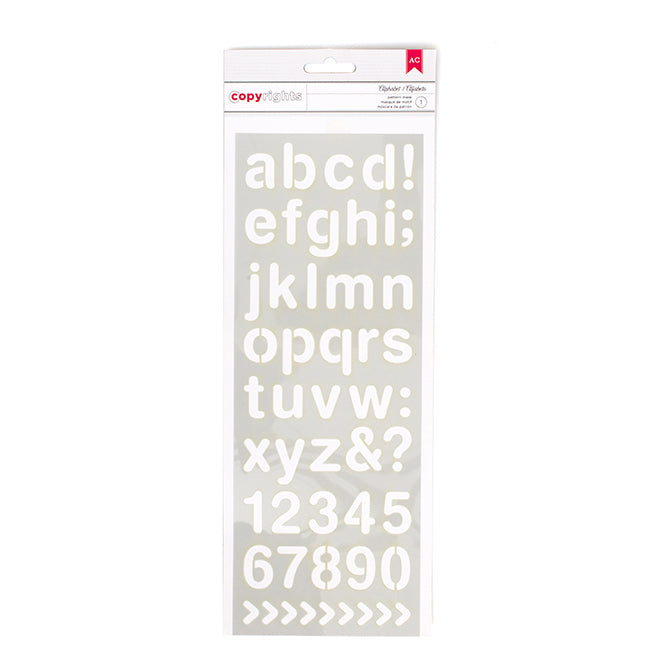 Masque Copyrights Stencil Alphabet / Esténcil de Alfabeto