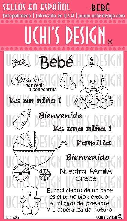 Sellos de Polímero de Bebe Niña  / Baby Descontinuado Uchis Desing