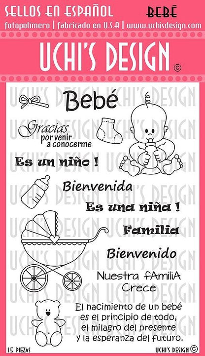 Sellos de Polímero de Bebe Niña  / Baby Descontinuado Uchis Desing