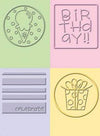 Folder de Grabado / Embossing Folder Birthday Jelly