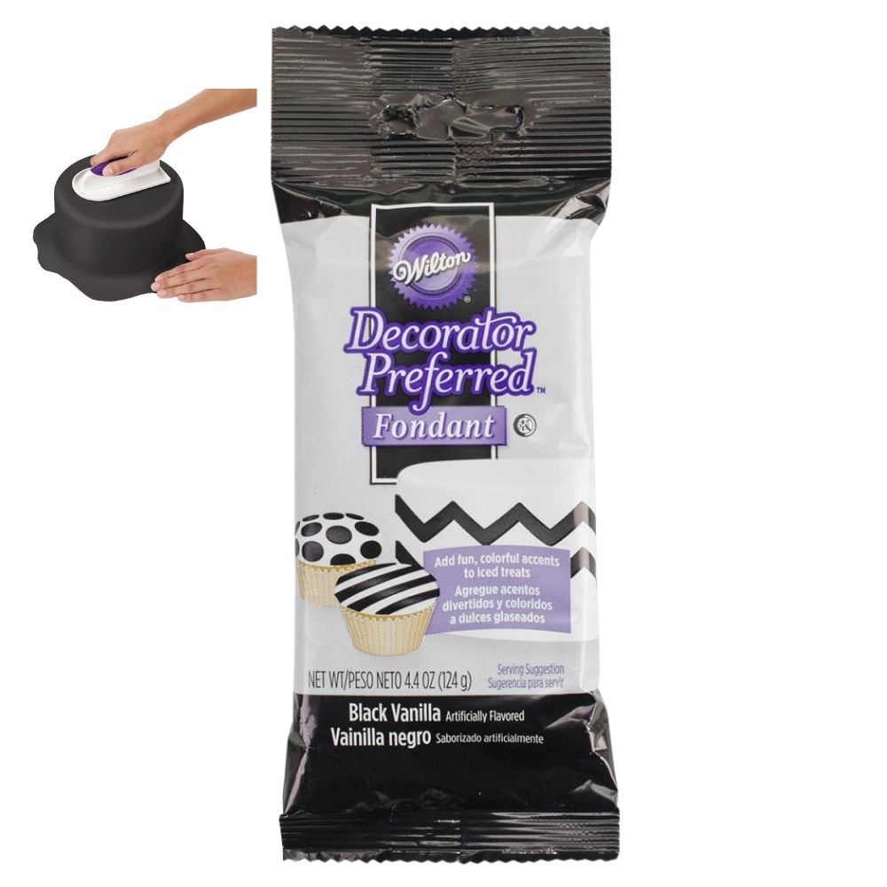 Black Fondant 4.4 Oz / Fondant Negro 124 g Repostería Wilton