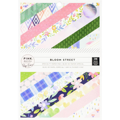 Bloom Street Paper Pad 6x8&quot; / Block de Papel Floreciendo Papel Pink Paislee