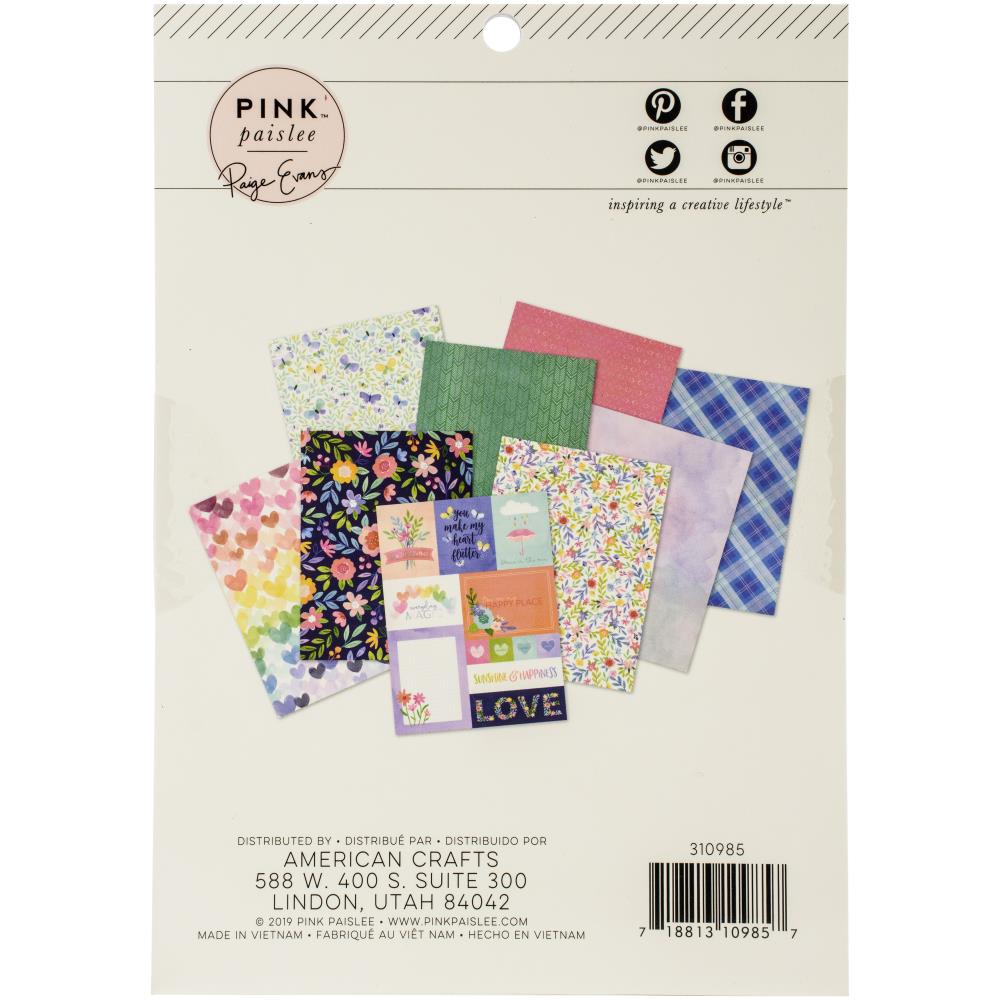 Bloom Street Paper Pad 6x8&quot; / Block de Papel Floreciendo Papel Pink Paislee