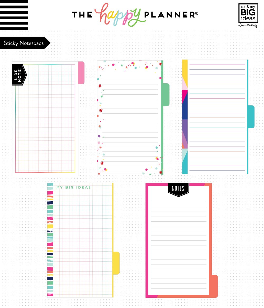 Happy Planner Sticky Notes / Block de Notas Adhesivas Descontinuado Me &amp; My Big Ideas
