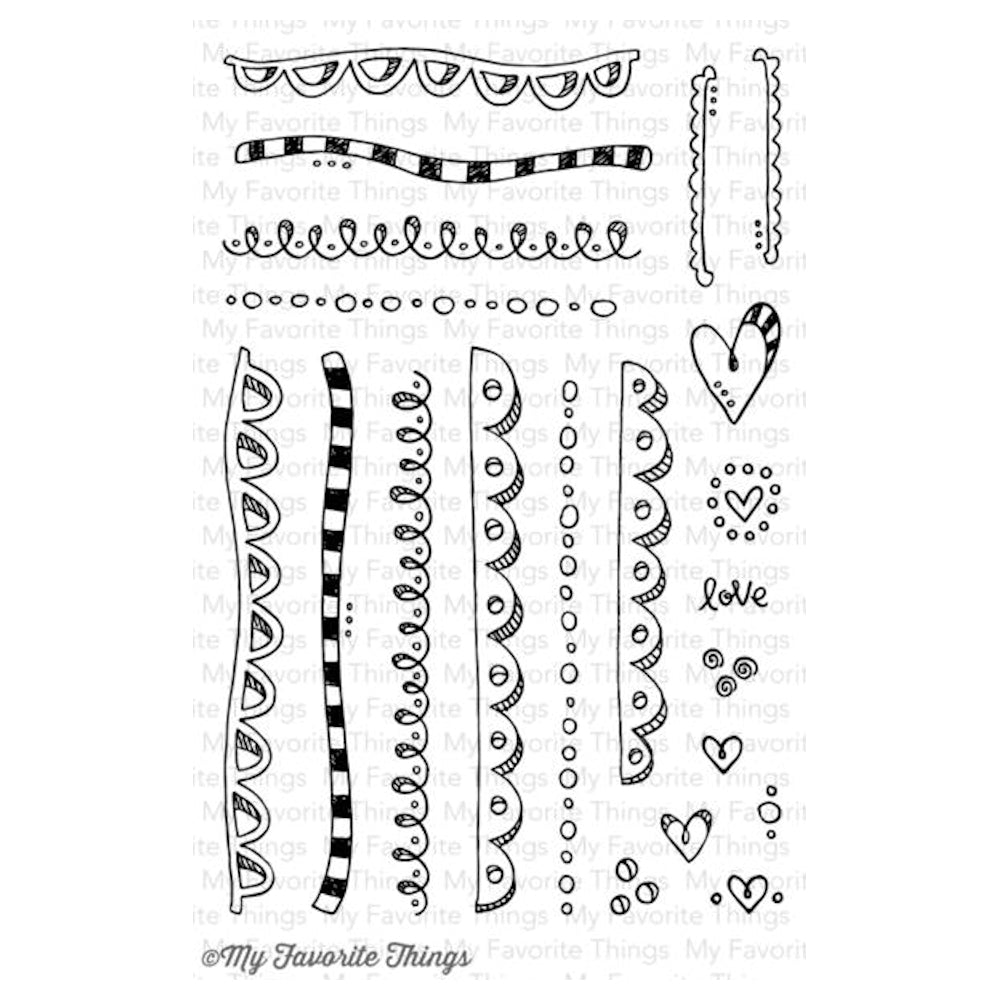 Borders and Accents Stamps / Sellos de Polímero Bordes Descontinuado My Favorite Things