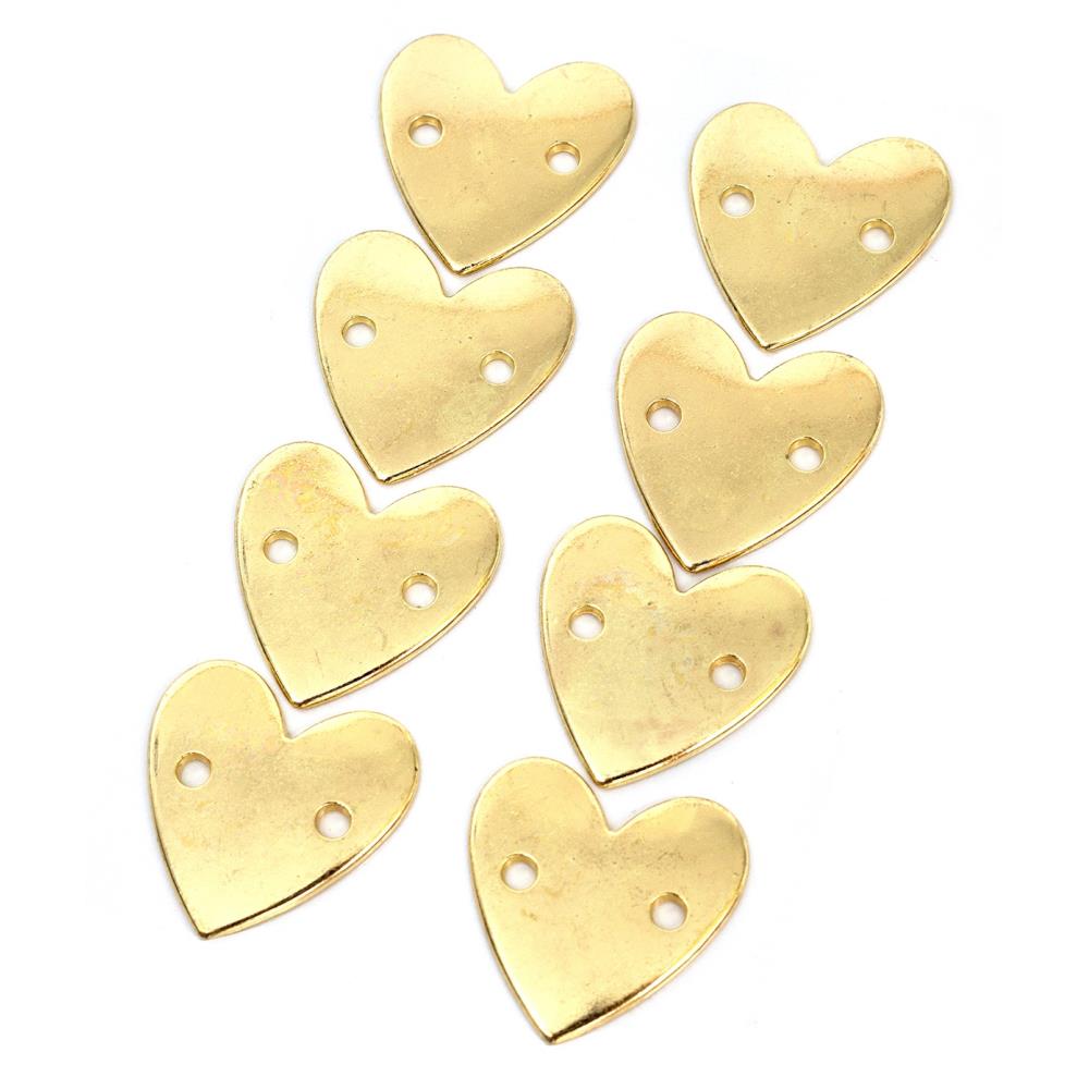 Sew-On Project Labels / Botones Decorativos de Corazones Dorados Adornos / Embellishments The Hook Nook