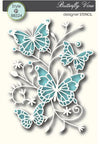 Butterfly Vine Stencil / Plantilla de Mariposa