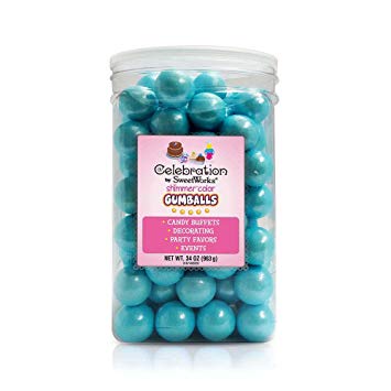 Shimmer Color Gumballs Celebration / Goma de Mascar Azul Nacarado Descontinuado Sweet Works